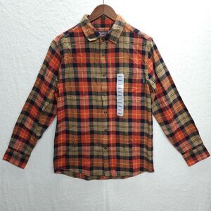 Eddie Bauer Flannel Shirt Men's Small Bristol Plaid Outdoor Hiking Cabincore